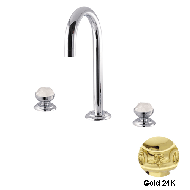 Three holes basin set with quartz stone