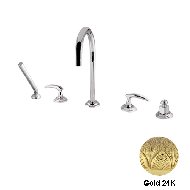 Five hole bath set - Gold 24K Finish