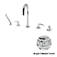 Five hole bath set - Bright chrome Fini