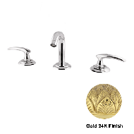 Three holes bidet set - Gold 24K Finish