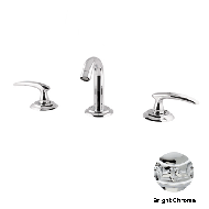 Three holes bidet set - Bright chrome F