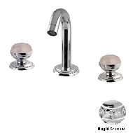 Three holes bidet set with pink quartz 