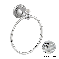 Towel ring 165mm with quartz stone - Br