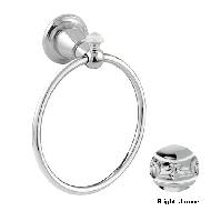 Towel ring 165mm with quartz stone - Br