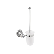Toilet brush holder with quartz stone -