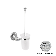 Toilet brush holder with quartz stone -