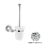 Toilet brush holder with quartz stone -