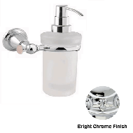 Wall soap dispenser with pink quartz st