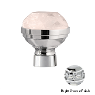 Knob for shower system with pink quartz