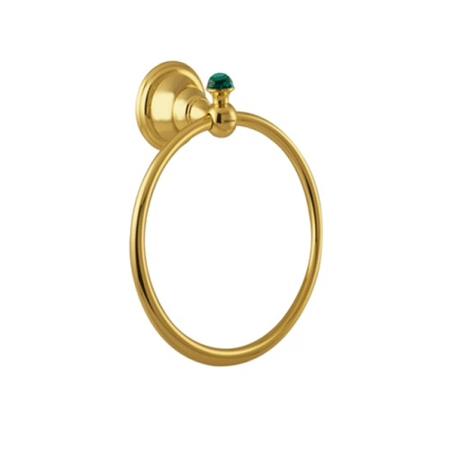 Towel ring 165mm with malachite stone -