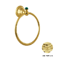 Towel ring 165mm with malachite stone -