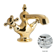 One hole basin mixer with tiger eye sto