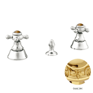 Three holes bidet set with tiger eye st