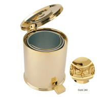 Bathroom brass trash - Gold 24K Finish