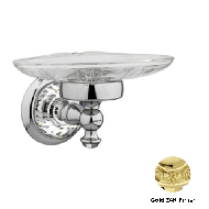 Soap dish holder with crystal - Gold 24