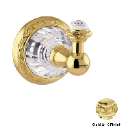 Robe hook with Swarovski crystal - Gold