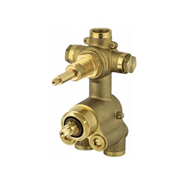 In wall thermostatic system valve with 