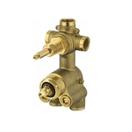 In wall thermostatic system valve with 