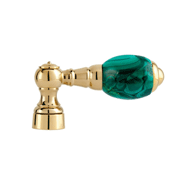 Handle for shower system with malachite