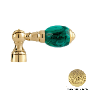 Handle for shower system with malachite