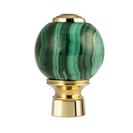 Knob for shower system with malachite s