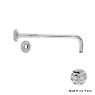 Wall shower arm 1/2" - Bright chrome Fi