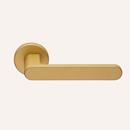 Lola Zincral Door Handle on Rose - Matt