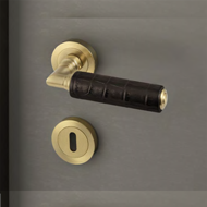 KIKKA Leather Lever Door handle - dark 