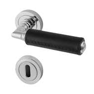 KIKKA Cuoio Door Lever Handle -  black/