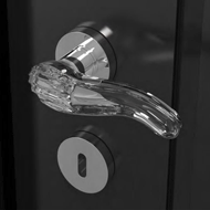 KIARA  Door Lever Handle - clear/chrome