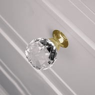 GEO clear crystal cabinet knob - clear/
