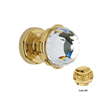 Door knob on rose with Swarovski crysta