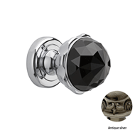 Door knob on rose with Swarovski Black 