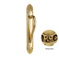Door pull handle on plate - 400MM - Ant