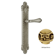 Door Lever handle on plate with yale ke