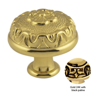 Cabinet knob diameter 40x37mm - Gold 24