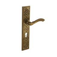 Door lever handles set on plates - Anti