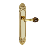 Door lever handles on plates with Key H