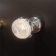 Door knob on rose with Quartz Stone - B
