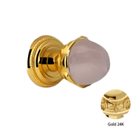 Door knob on rose with Pink Quartz Ston