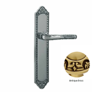 Door lever handle set on plate - 300mm 