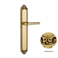 Door lever handle plate with keyhole - 