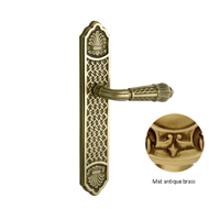 Door lever handle on plate 413mm with k