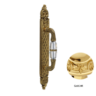 Door Pull handle on Plate with Swarovsk