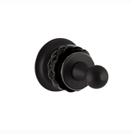 Robe hook with Black porcelain - Mat bl