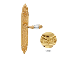 Door Lever Handle on Plate with Swarovs