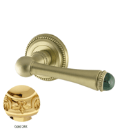 Door lever handles set on roses with Ya