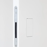 Hinged door with lock - Satin chrome - 