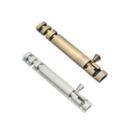 Oval Tower Bolt - 4" Inch - Satin Brass