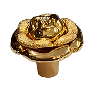 Cabinet Rose Knob - Gold Lux Finish